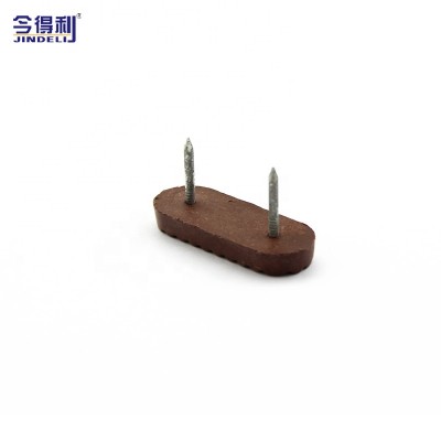 Furniture hardware 14/16/18/20/22/24/28/30mm  rectangle plastic chair felt pad furniture glide foot pin