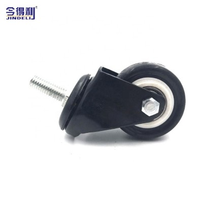 50mm Diameter Iron+Plastic Material Furniture Caster PU Ridg Caster Wheel Office Chair Caster Wheel