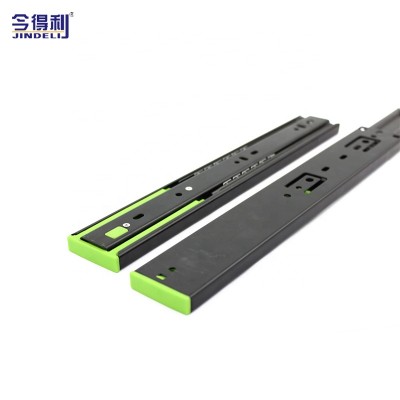 46mm Double Spring Furniture Hardware Soft Close Drawer Channel Telescopic Drawer Channel Wtih Damper