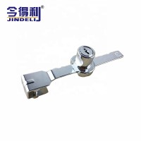 High quality furniture hardware accessories OEM household anti-theft lock stainless steel glass automatic long lock