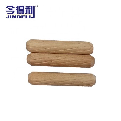 6- 8mm Furniture Hardware Fastener Connecting Screw Threaded Round Wood Dowel Stick