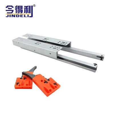 40mm Steel Material 2 Folding Undermounted Furniture Drawer Slide Soft Close Hidden Drawer Slide