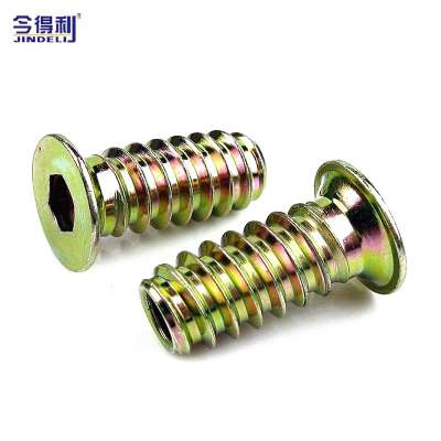 M6 M8 Copoer Color Furniture Connecting Screw Hex Socket Cam Locking Wood Screw Nut