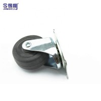 50mm Rubber Material Furniture Caster Soft Caster Wheel With Stopper Locking Scaffold Caster Wheel