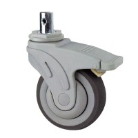 5 inch pin stem style environmental TPR medical caster and wheel with brake